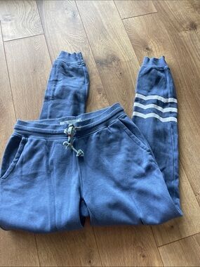 Sol Angeles Navy Blue womens Joggers with White Stripes
